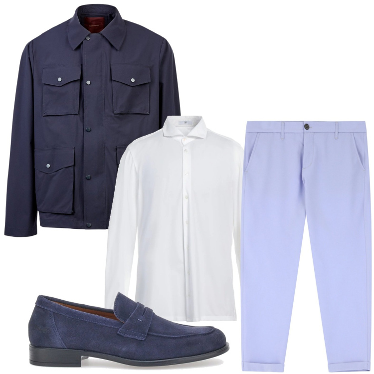 Outfit uomo - Il giubbotto per ogni occasione. Stile Urban per Tutti i giorni. Abbinamento con camicie, pantaloni chino, giacche, scarpe stringate.