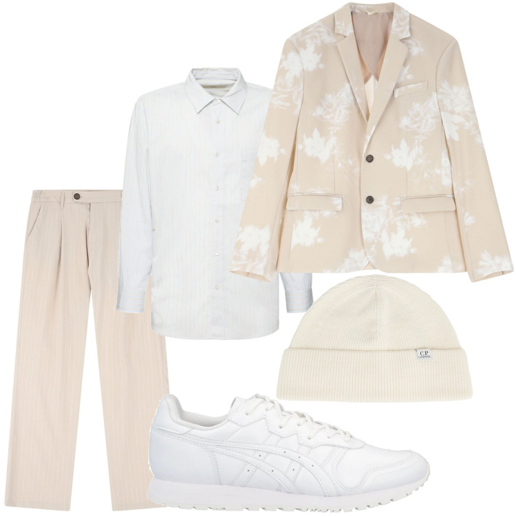 Outfit uomo - L\'arte del vestire. Stile Trendy per Ufficio. Abbinamento con cappelli, sneakers, pantaloni, giacche, camicie.
