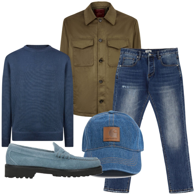 Outfit uomo - Ritorno del suede. Stile Trendy per Tutti i giorni. Abbinamento con scarpe stringate, jeans dritti, maglieria, giacche, cappelli.
