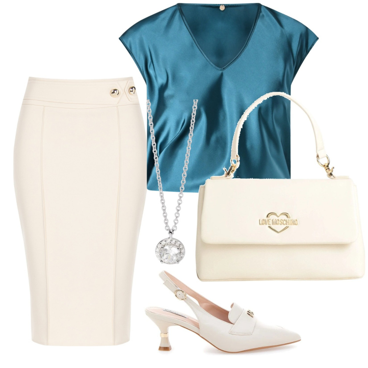 Outfit donna - Total look #2079835. per Ufficio. Abbinamento con borse a mano, collane, bluse, gonne, décolleté.