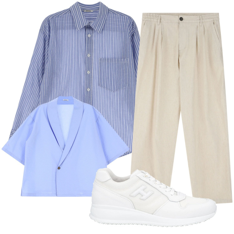 Outfit uomo - La giacca lilla. Stile Trendy per Tutti i giorni. Abbinamento con sneakers, pantaloni, camicie a manica corta, camicie.