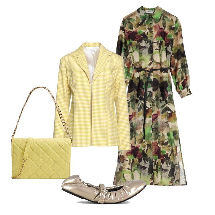 Outfit donna - Vintage per la Cerimonia, Please…. Stile Romantica per Cerimonia. Abbinamento con blazer, vestiti lunghi, borse a tracolla, ballerine.