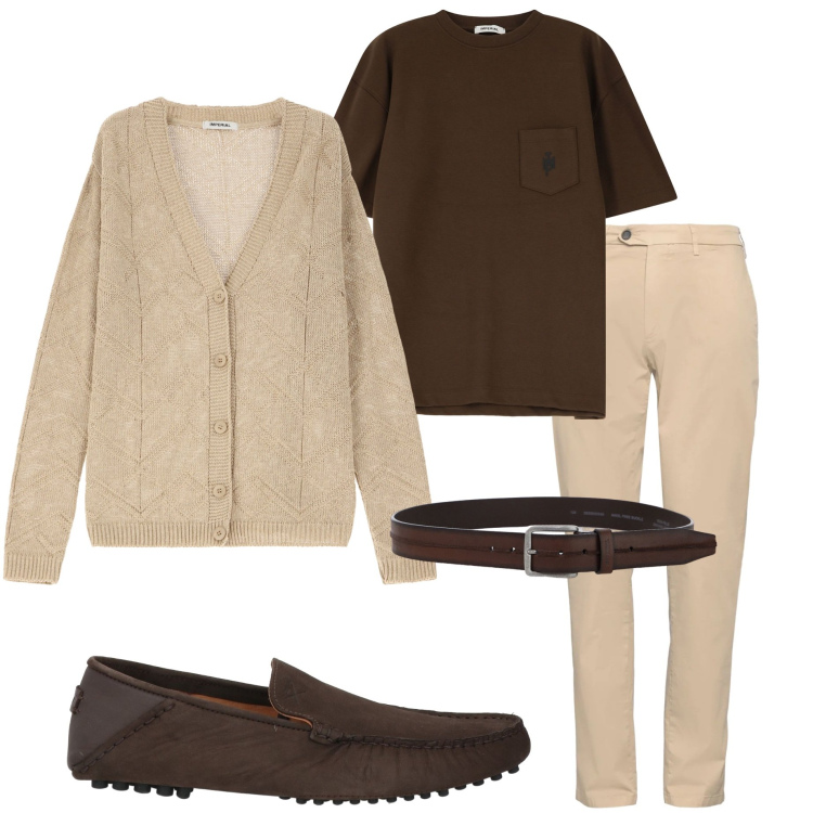 Outfit uomo - Ritorno del suade. Stile Urban per Tutti i giorni. Abbinamento con scarpe stringate, pantaloni chino, cardigans, cinture, t-shirt.