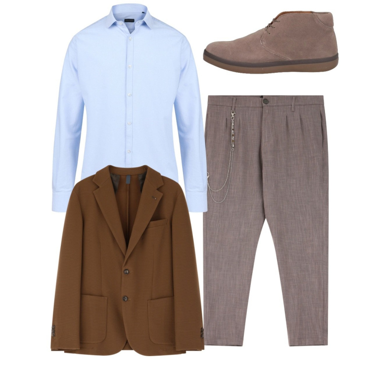 Outfit uomo - City. Stile Casual per Tutti i giorni. Abbinamento con stivali e stivaletti, giacche, pantaloni, camicie.