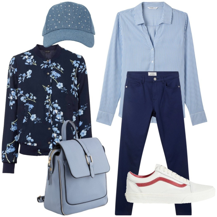 Outfit donna - Urban style. Stile Urban per Tutti i giorni. Abbinamento con bomber, sneakers, cappelli, camicie, pantaloni, zaini.
