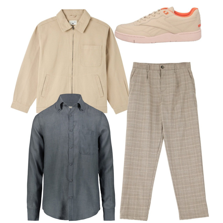 Outfit uomo - City. Stile Casual per Tutti i giorni. Abbinamento con sneakers, giacche, pantaloni, camicie.