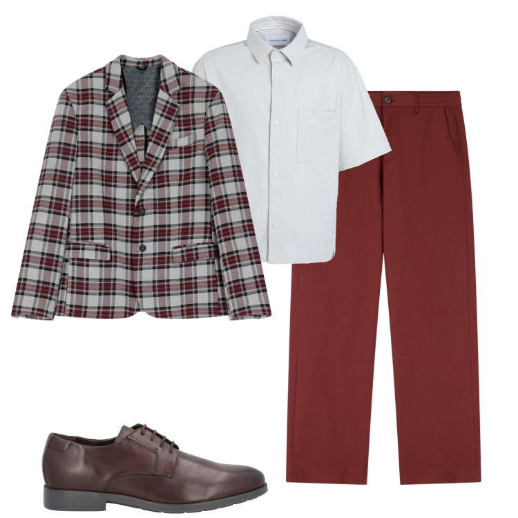 Outfit uomo - City. Stile Urban per Tutti i giorni. Abbinamento con scarpe stringate, camicie a manica corta, pantaloni, giacche.