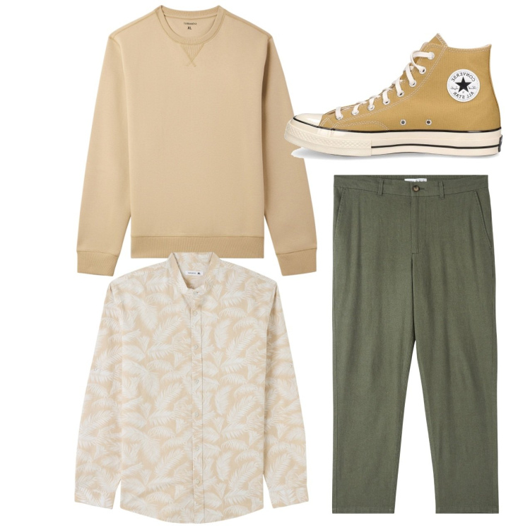Outfit uomo - City. Stile Casual per Tutti i giorni. Abbinamento con camicie, pantaloni, felpe, sneakers.