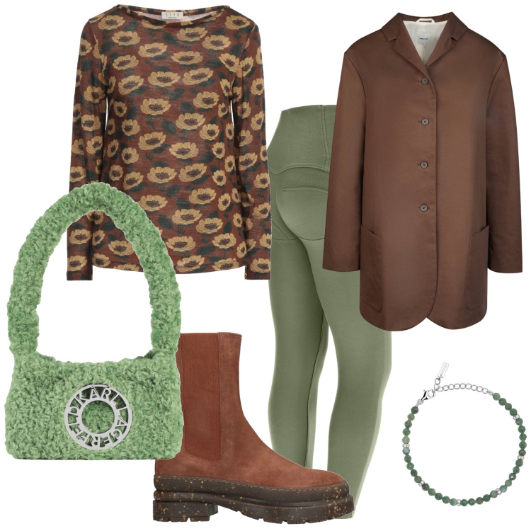 Outfit donna - Total look. Stile Urban per Tutti i giorni. Abbinamento con stivaletti, borse a spalla, pullovers, braccialetti, pantaloni skinny, trench.