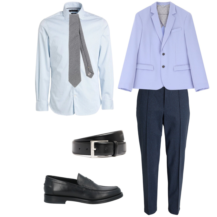 Outfit uomo - Invitato ad un evento. Stile Business/Elegante per Cerimonia. Abbinamento con camicie, pantaloni chino, cravatte, scarpe stringate, giacche, cinture.