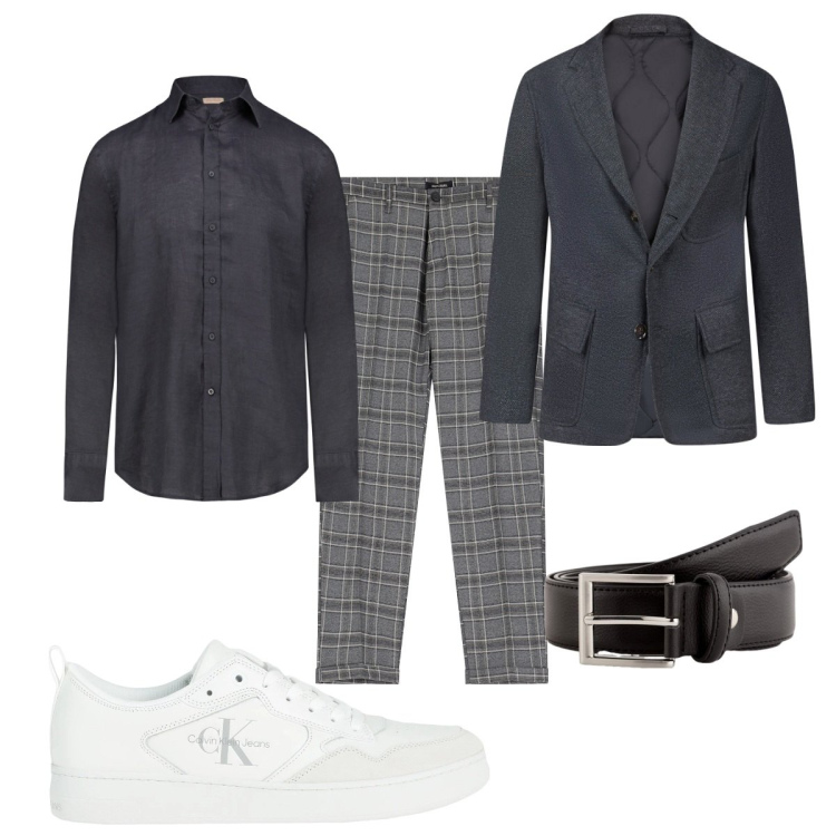 Outfit uomo - Classico ma non troppo. Stile Business/Elegante per Tutti i giorni. Abbinamento con sneakers, pantaloni, camicie, giacche, cinture.