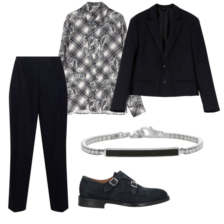 Outfit uomo - Una serata speciale. per Serata speciale. Abbinamento con scarpe stringate, braccialetti, camicie, giacche, pantaloni.