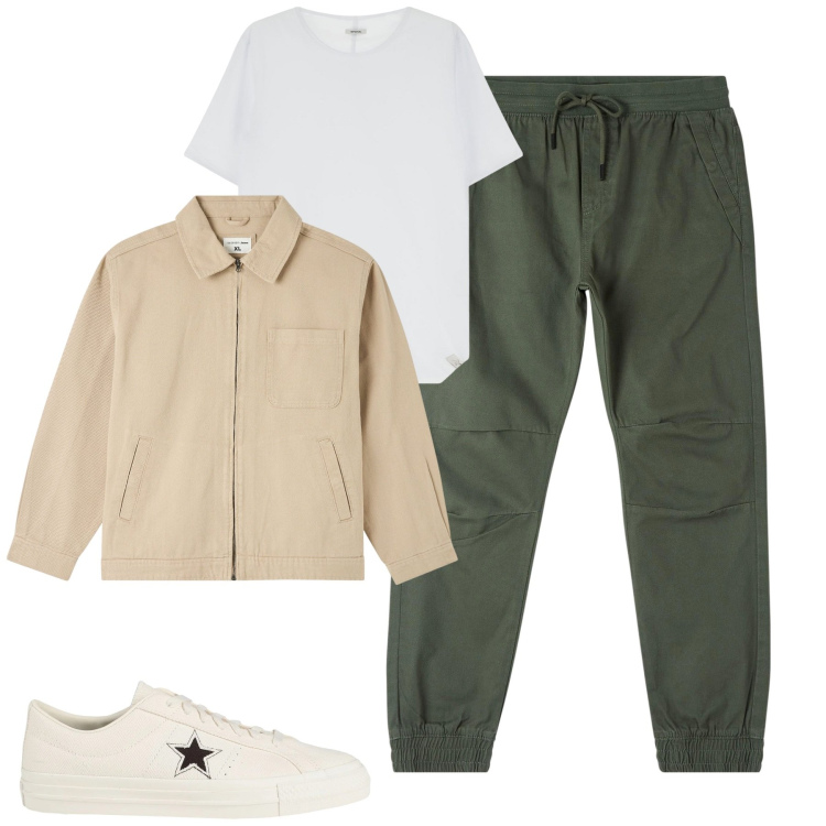 Outfit uomo - Total look #2082315. Stile Casual per Tutti i giorni. Abbinamento con sneakers, pantaloni, giacche, t-shirt.