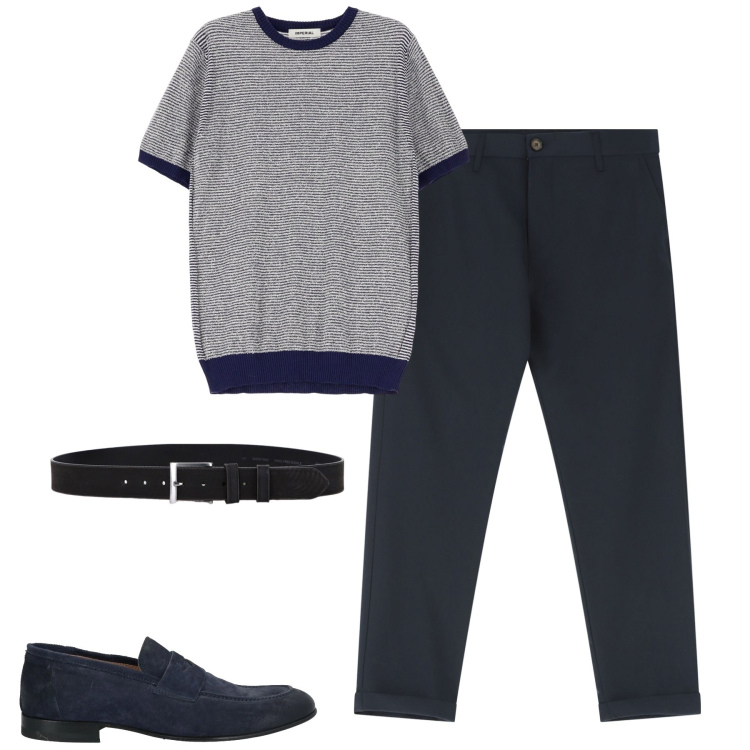 Outfit uomo - Imperial. Stile Urban per Tutti i giorni. Abbinamento con scarpe stringate, pantaloni chino, maglieria, cinture.