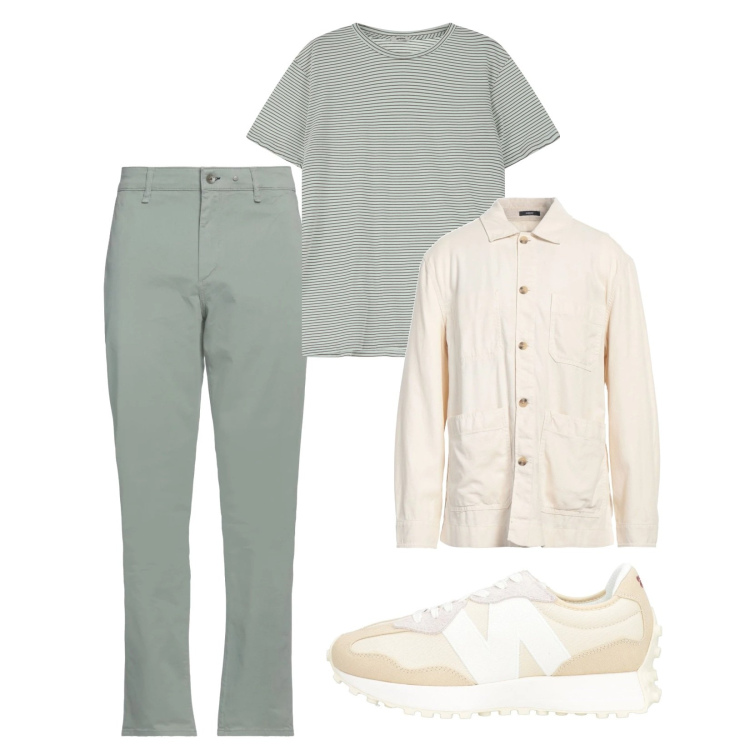 Outfit uomo - Colori pastello!. Stile Casual per Tutti i giorni. Abbinamento con pantaloni, sneakers, camicie, t-shirt.