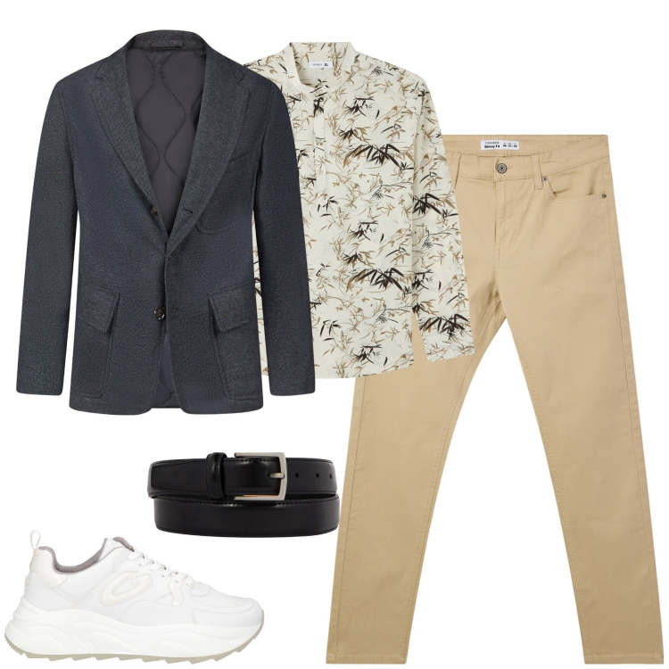 Outfit uomo - Total look #2082787. Stile Urban per Tutti i giorni. Abbinamento con sneakers, camicie, pantaloni skinny, giacche, cinture.