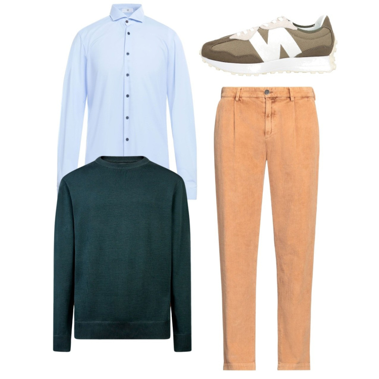 Outfit uomo - 3 colori. Stile Casual per Tutti i giorni. Abbinamento con sneakers, pantaloni chino, camicie, maglieria.