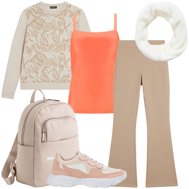 Outfit donna - Lo stile di Freddy. Stile Sporty chic per Sport. Abbinamento con sneakers, fasce per capelli, pantaloni, canottiere, felpe, zaini.
