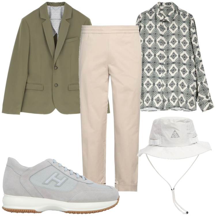 Outfit uomo - Total look #2083360. Stile Casual per Tutti i giorni. Abbinamento con sneakers, pantaloni, camicie, giacche, cappelli.