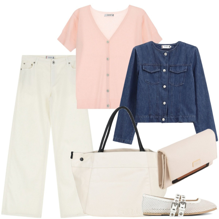Outfit donna - Total look #2083447. Stile Basic per Tutti i giorni. Abbinamento con borse a mano, cardigans, blazer, pantaloni, ballerine, portafogli.