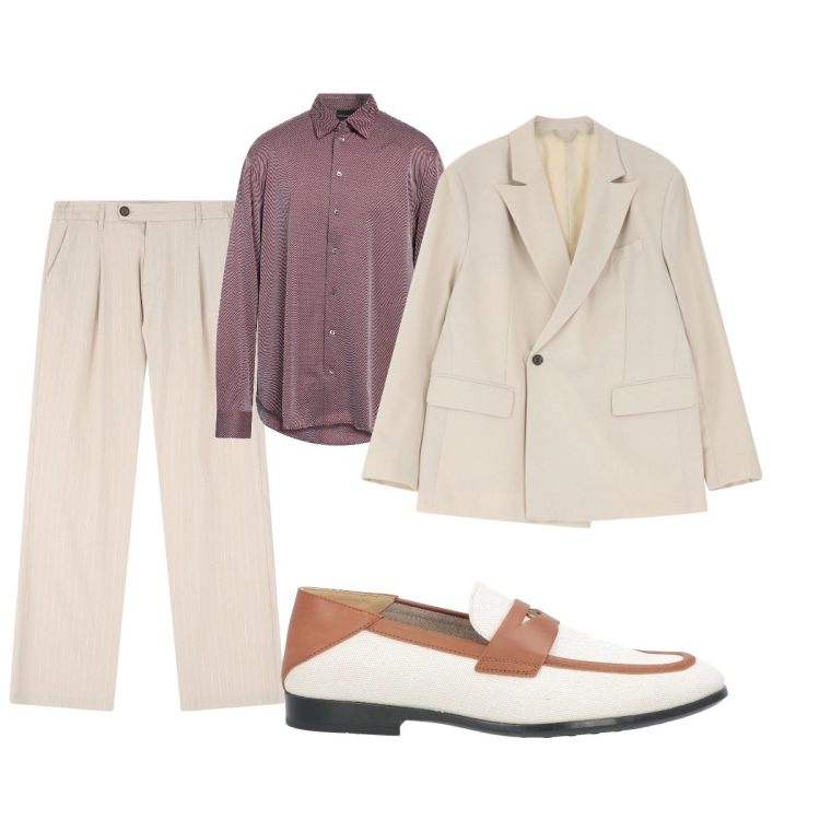Outfit uomo - Total look #2083861. Stile Business/Elegante per Cerimonia. Abbinamento con camicie, scarpe stringate, pantaloni, giacche.