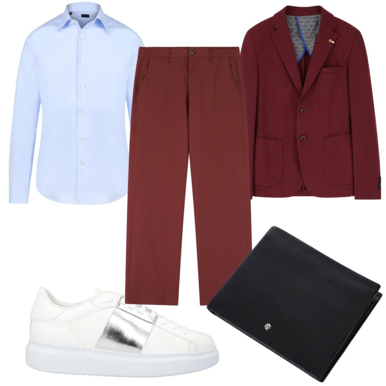 Outfit uomo - Total look #2083880. Stile Casual per Tutti i giorni. Abbinamento con sneakers, pantaloni, giacche, portafogli, camicie.