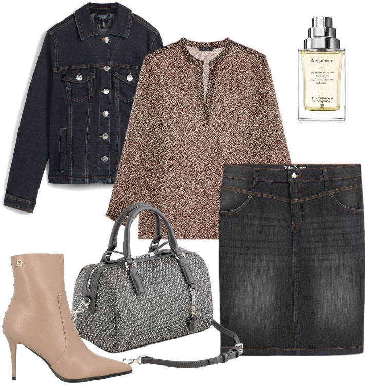 Outfit donna - La blusa leopardata. Stile Sexy per Serata fuori. Abbinamento con blazer, gonne, stivaletti, profumi, bluse, borse a mano.