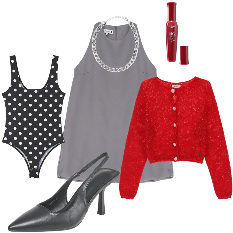Outfit donna - Il tubino atrancite. Stile Chic per Serata fuori. Abbinamento con mascara, collane, body, décolleté, vestiti corti, cardigans.