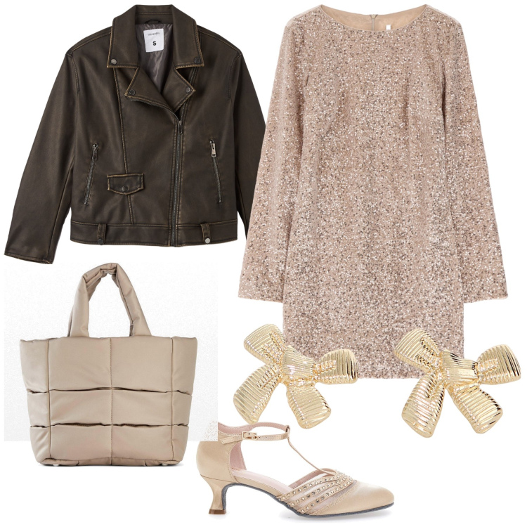 Outfit donna - Rock romantico per lui. Stile Glamour per Serata fuori. Abbinamento con borse a mano, giacche, vestiti corti, orecchini, décolleté.