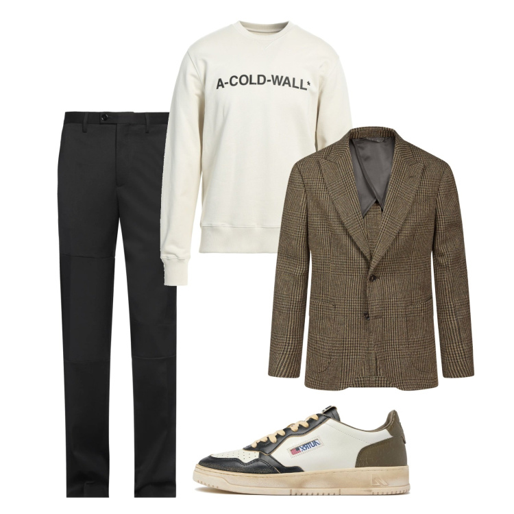 Outfit uomo - Felpa di marzo. Stile Trendy per Tutti i giorni. Abbinamento con pantaloni, felpe, giacche, sneakers.