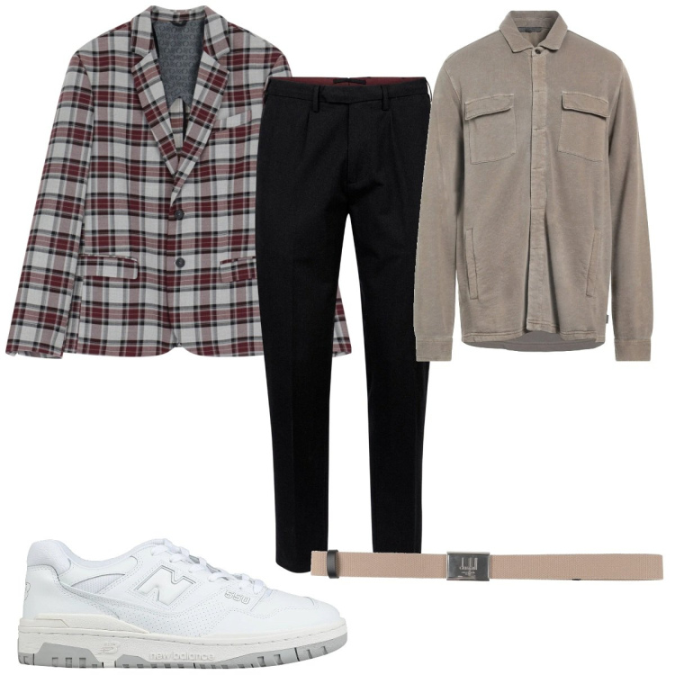 Outfit uomo - Total look #2085642. Stile Casual per Tutti i giorni. Abbinamento con cinture, sneakers, camicie, giacche, pantaloni.