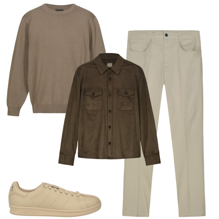 Outfit uomo - City. Stile Urban per Tutti i giorni. Abbinamento con sneakers, maglieria, giacche, pantaloni.