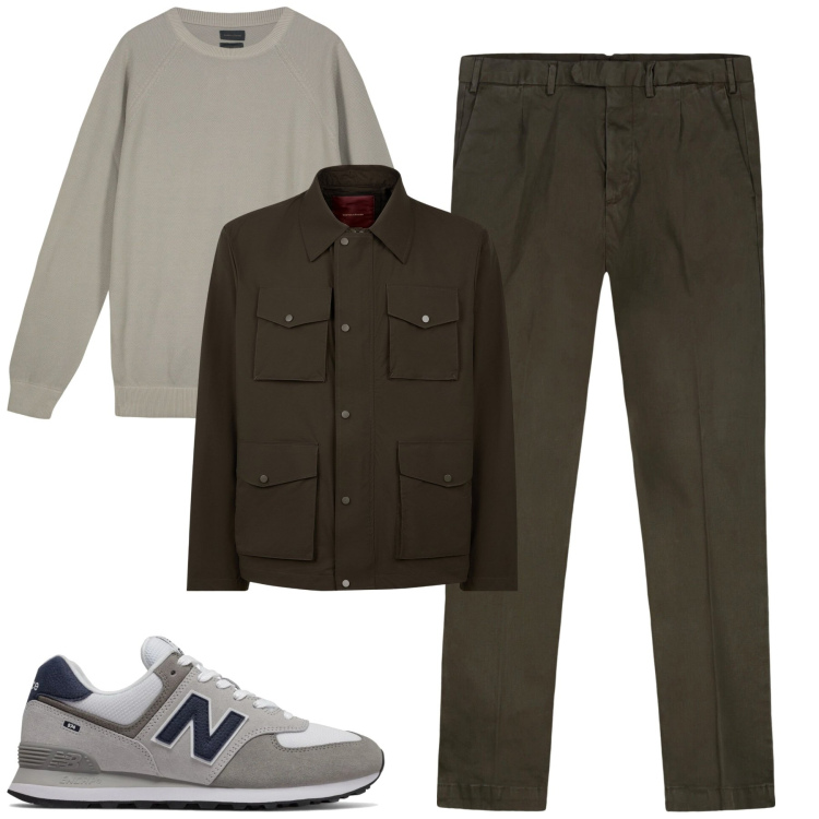 Outfit uomo - City. Stile Urban per Tutti i giorni. Abbinamento con sneakers, pantaloni, giacche, maglieria.