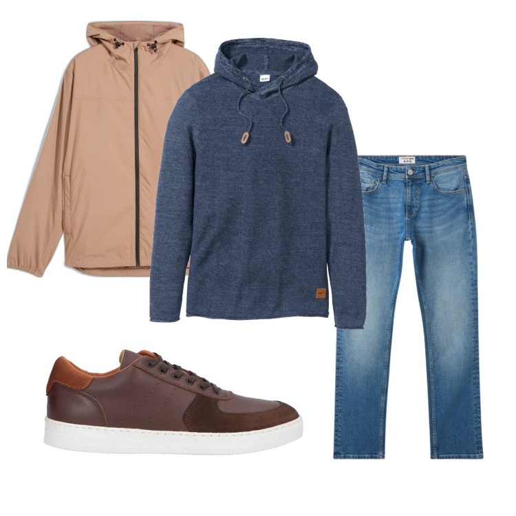 Outfit uomo - Total look #2085836. Stile Casual per Tutti i giorni. Abbinamento con maglieria, giacche, sneakers, jeans.