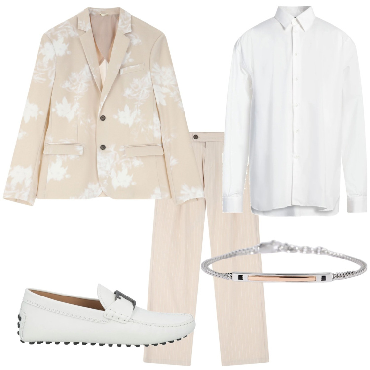 Outfit uomo - Total look #2086603. Stile Trendy per Serata speciale. Abbinamento con camicie, scarpe stringate, braccialetti, pantaloni, giacche.