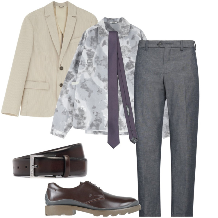 Outfit uomo - La cravatta sottile. Stile Business/Elegante per Ufficio. Abbinamento con scarpe stringate, cravatte, pantaloni chino, giacche, camicie, cinture.