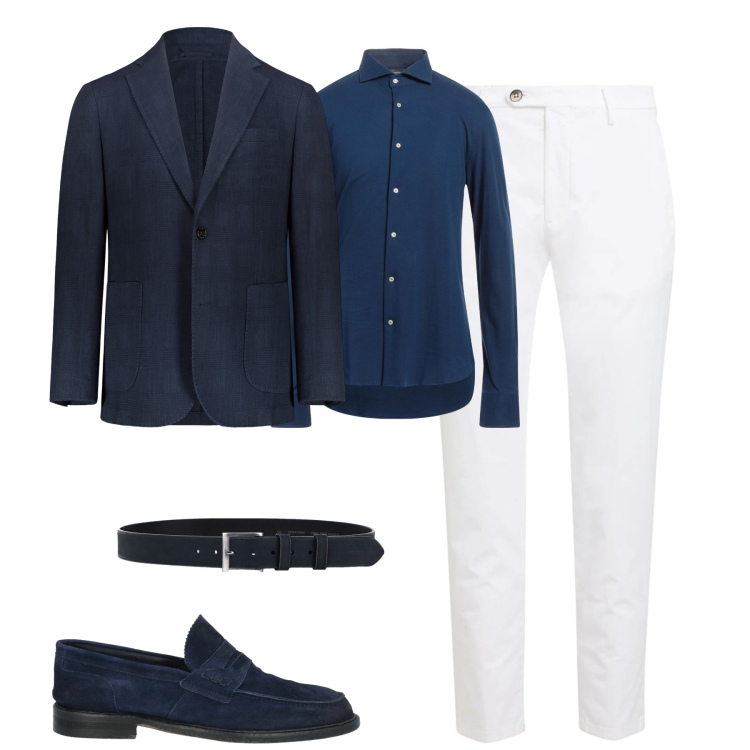 Outfit uomo - City. Stile Urban per Tutti i giorni. Abbinamento con camicie, scarpe stringate, pantaloni chino, cinture, giacche.