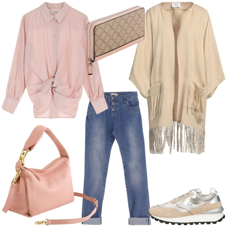 Outfit donna - Una camicia per me- @danipoetessa73. Stile Casual chic per Tutti i giorni. Abbinamento con sneakers, cardigans, jeans slim fit, camicie, borse a tracolla, portafogli.