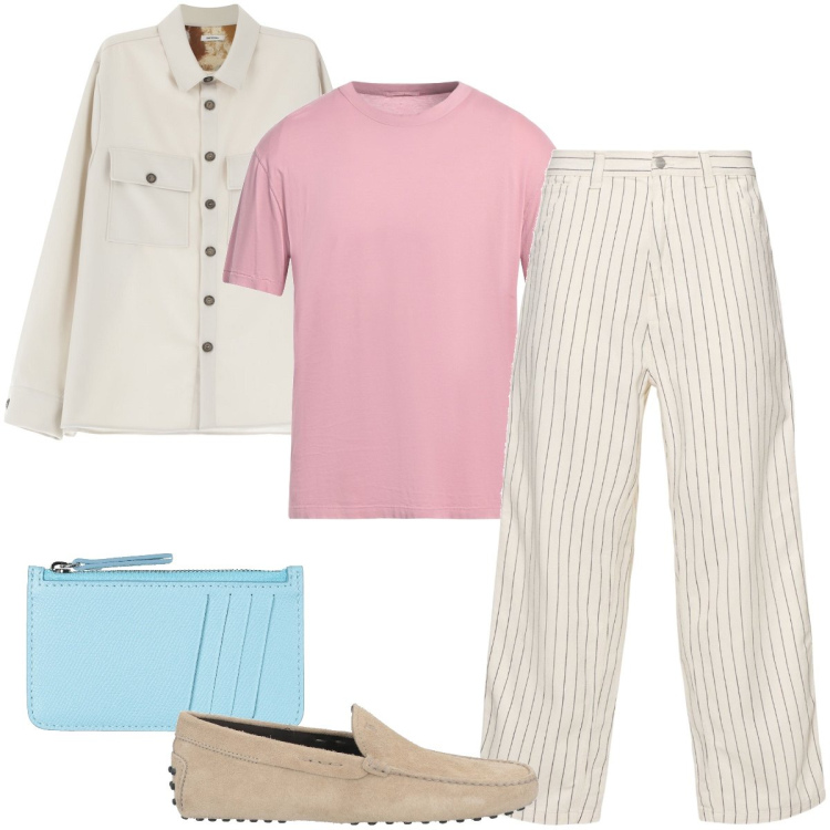 Outfit uomo - I pantaloni a righe. Stile Trendy per Tutti i giorni. Abbinamento con t-shirt, scarpe stringate, portamonete, camicie, jeans.