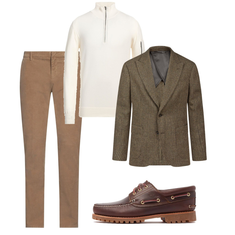 Outfit uomo - Marzo. Stile Casual per Tutti i giorni. Abbinamento con pantaloni, maglieria, giacche, scarpe stringate.