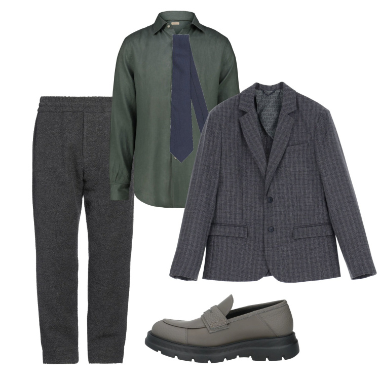Outfit uomo - In ufficio. Stile Business/Elegante per Ufficio. Abbinamento con pantaloni, scarpe stringate, cravatte, giacche, camicie.