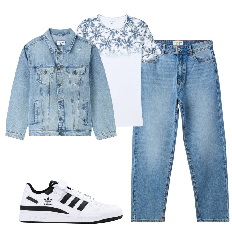 Outfit uomo - Total look #2088414. Stile Casual per Tutti i giorni. Abbinamento con sneakers, giacche, t-shirt, jeans.
