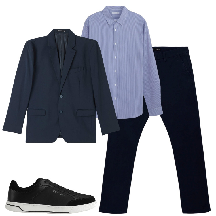 Outfit uomo - City. Stile Urban per Tutti i giorni. Abbinamento con sneakers, pantaloni chino, camicie, giacche.