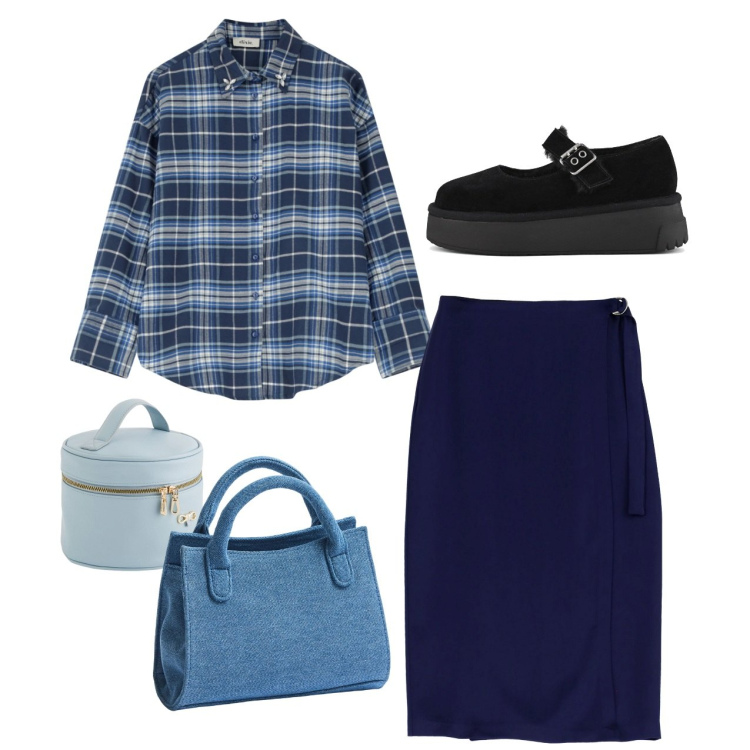 Outfit donna - Una camicia per me - @danipoetessa73. Stile Casual per Tutti i giorni. Abbinamento con borse a tracolla, gonne longuette, camicie, décolleté, portafogli.