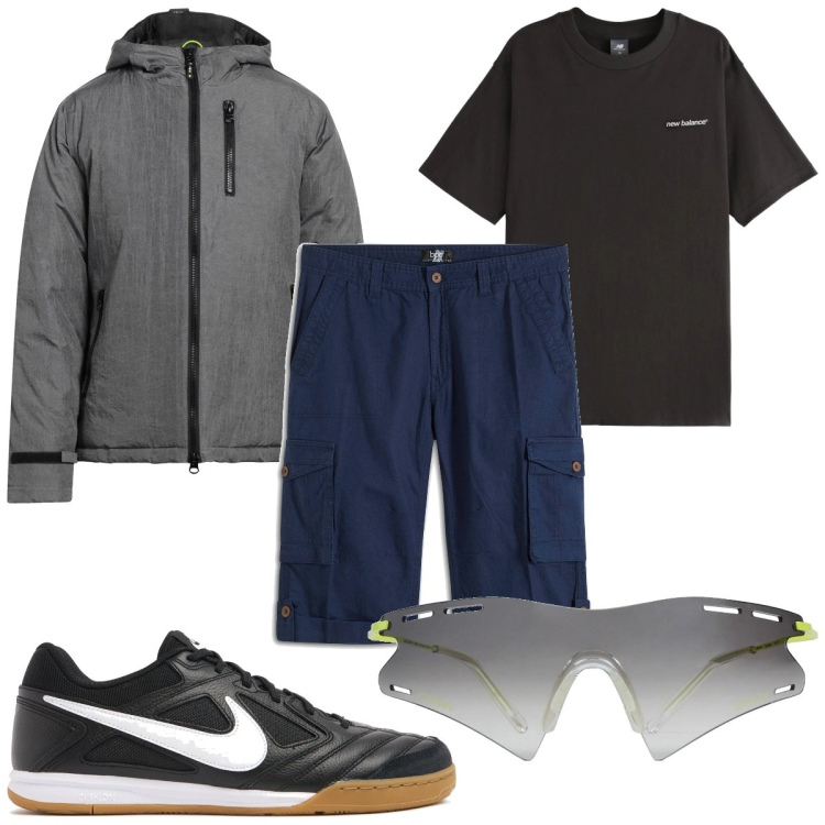 Outfit uomo - Total look #2089234. Stile Casual per Tutti i giorni. Abbinamento con bermuda, occhiali da sole, giacche, t-shirt, sneakers.