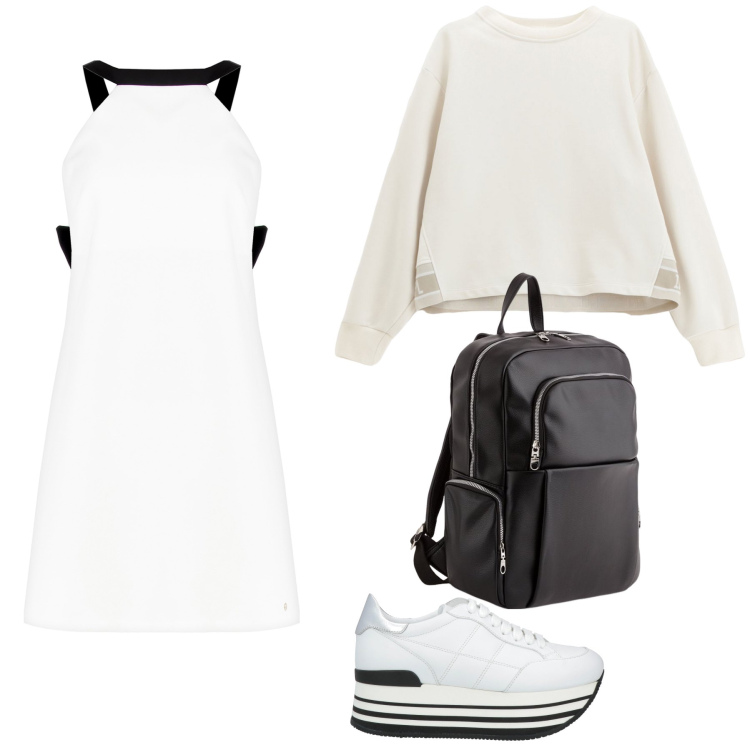 Outfit donna - W lo sport. Stile Sporty chic per Sport. Abbinamento con sneakers, felpe, vestiti, zaini.