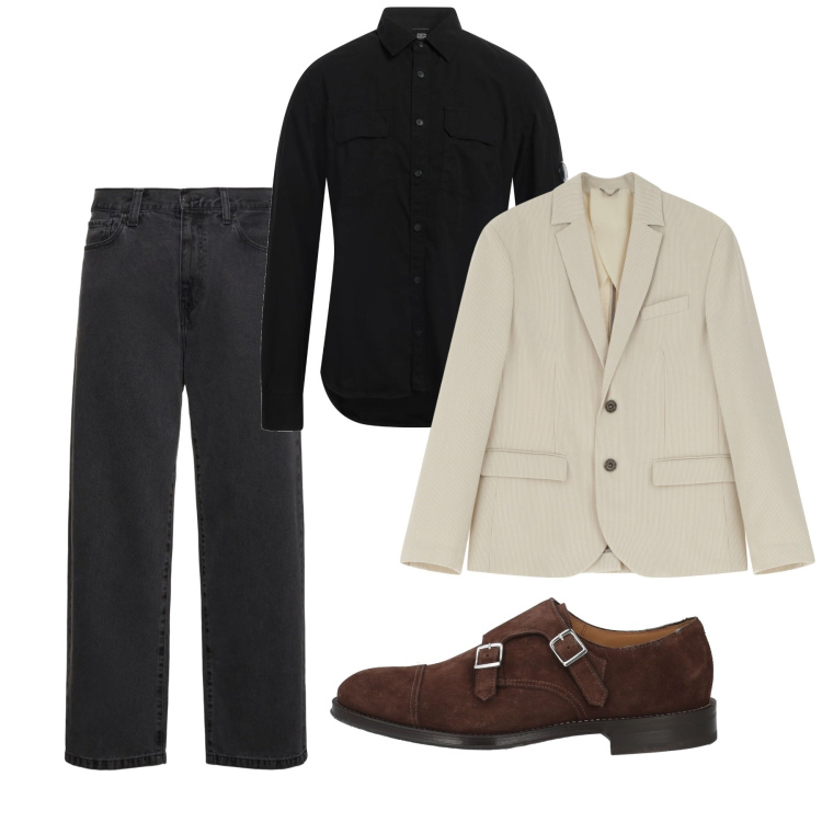 Outfit uomo - Chi ha una vita. Stile Casual per Serata speciale. Abbinamento con scarpe stringate, camicie, giacche, pantaloni.