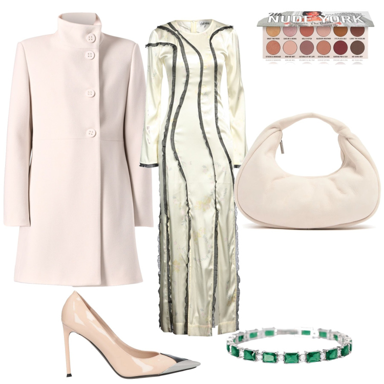 Outfit donna - Domani si sposa la mia amica. Stile Chic per Cerimonia. Abbinamento con vestiti lunghi, décolleté, ombretti, braccialetti, cappotti, borse a mano.