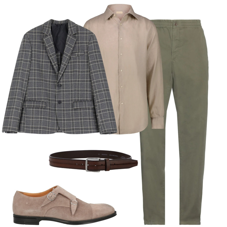 Outfit uomo - City. Stile Trendy per Tutti i giorni. Abbinamento con pantaloni, scarpe stringate, giacche, cinture, camicie.