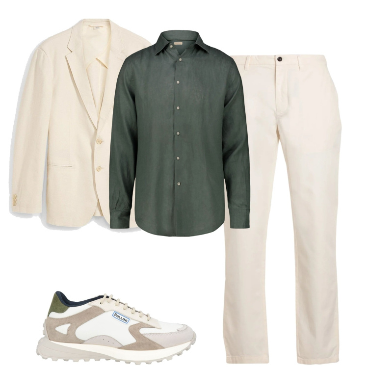 Outfit uomo - La camicia verde. Stile Trendy per Tutti i giorni. Abbinamento con giacche, pantaloni chino, sneakers, camicie.